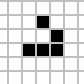 The glider pattern found in Conways Game of Life